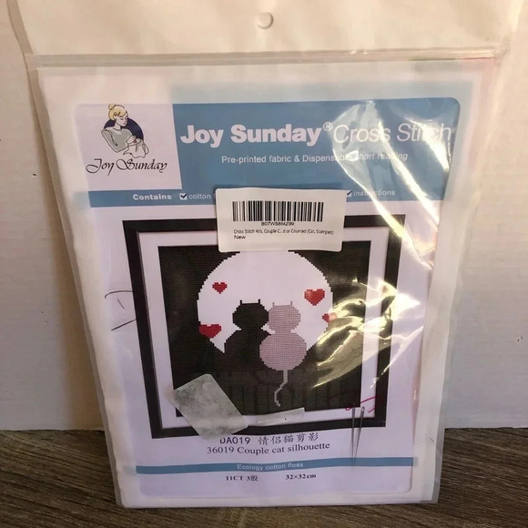 Joy Sunday Cat Cross  Stitch Kit - Picture 2 of 6